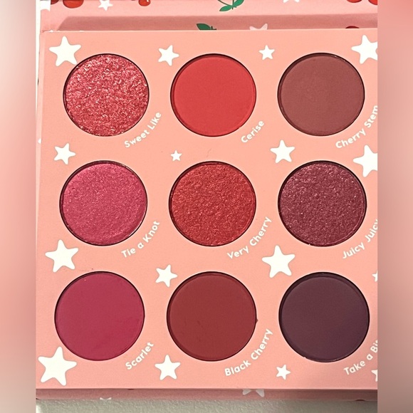 ColourPop Cherry Crush 9 Color Eyeshadow Red Pink Palette - Picture 5 of 6